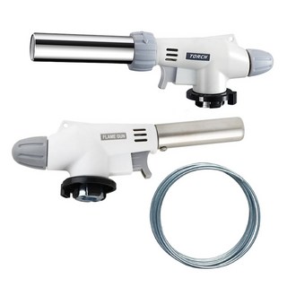 卡式噴火槍 瓦斯噴槍頭 陶瓷式電子點火 料理噴槍 點火器, 516C（可倒噴）, 1個