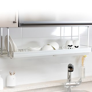 에스파스 알루미늄바 800 싱크선반, 1단, 실버, 1개