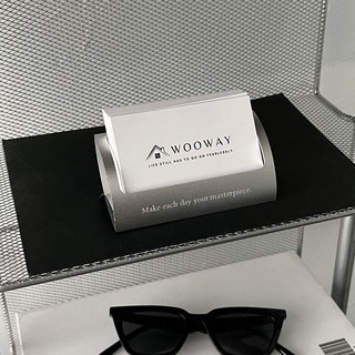 WOOWAY 簡約磨砂銀名片座B3-2，名片架/名片盒/名片收納盒，辦公居家用品，現貨供應, 1個, 磨砂銀,現貨, 1