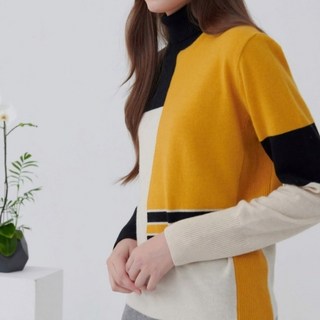 클랭클랑 여성골프웨어 클래식 캐시미어 방풍 니트