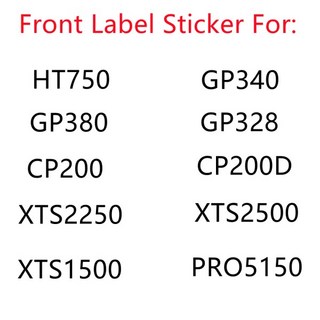 양방향 라디오용 워키 전면 라벨 스티커 CP200 HT750 PRO5150 10 개, 01 CP200, 1개