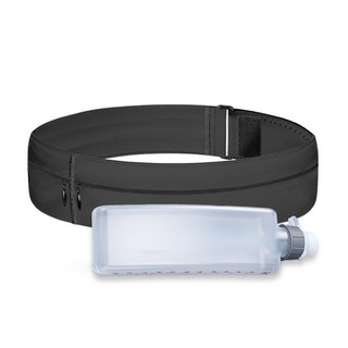 리뉴보 방수 벨크로 러닝 벨트 가방, 블랙M(물통포함), 1개