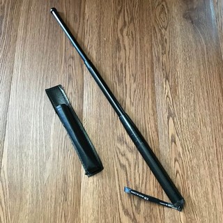 호신용삼단봉 여성호신용품 호신용전기충격기 섹션 무기, A. 검은색 3단 지팡이 지팡이 칼집