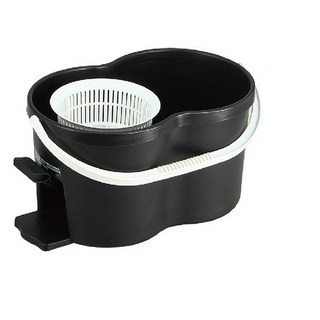 【Rocktone】RT-C9228 台灣製搖滾雞360度旋轉腳踏式脫水拖把桶(空桶) -輕鬆清潔, 1個, 黑