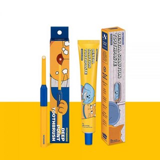 페스룸 포인트 솔루션 세트(칫솔+치약) 초소형 초극세사모 어금니칫솔+바르는 치약 입냄새 치석제거, 멜론향, 1개