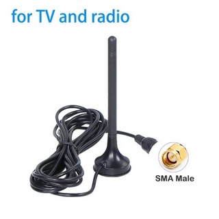 디지털 TV 라디오 FM 안테나 80-868MHz 실내 신호 부스터 증폭기 마그네틱베이스 Omni 홈 수신기 DVB-T2 IS, TypeB SMA Male, 01 SMA Male, 1개