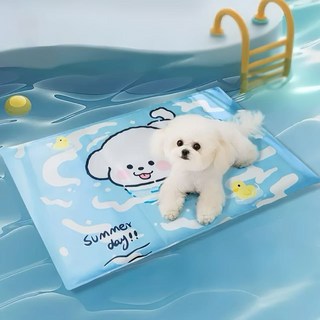 바이유 애견 아이스 쿨링 방석 사각 쿨매트 강아지 고양이 여름 냉감 젤 매트, 1개