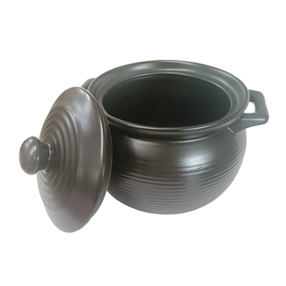 CYC Store 中外陶瓷行 鶯歌製造 9號陶製燉鍋, 黑色, 1個, 18.5cm