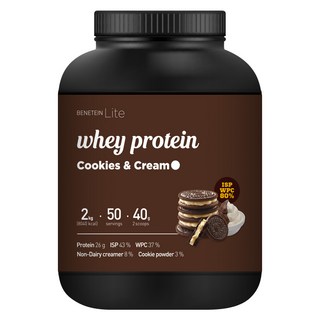 베네틴 라이트 웨이 프로틴 단백질 쉐이크 보충제 쿠키앤크림맛, 1개, 2kg