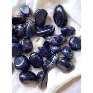 石之靈Soul Stone 天然水晶藍紋石原礦 (兩顆小的80)