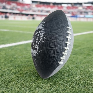 XY 美式前鋒橄欖球6號 標準充氣 幼兒童學生版 青少年 內外防滑耐磨道具, 美式6號橄欖球灰黑, 1個