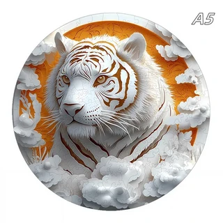 3D 종이 절단 호랑이 나무 지그 소 퍼즐 성인 또는 어린이를위한 절묘한 패턴 생일 선물 몬테소리 게임 퍼, 22 TT-YPAN-6230-A5