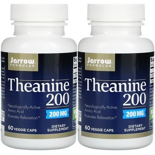 Jarrow FORMULAS 賈羅公式 茶胺酸素食膠囊 200mg, 60顆, 2罐