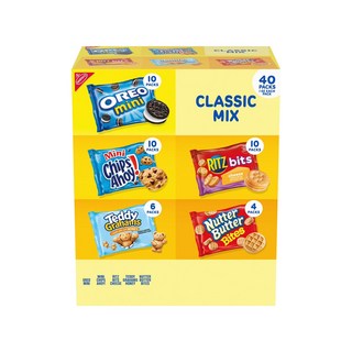 나비스코 미니 오레오 칩스아호이 리츠 비츠 테디그래함 너터버터 40팩 클래식 쿠키 크래커 버라이어티팩