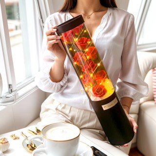 아르띠콜로 조화 LED 로맨틱로즈 무드등, 레드, 1개