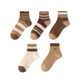 秋冬美拉德條紋免洗中筒襪 舒適親膚 時尚百搭 方便省時