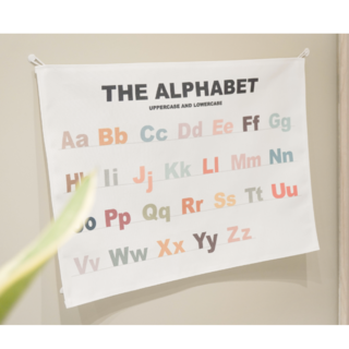 好滴工作室 ABC字母掛布 兒童學習裝飾, 活力色系