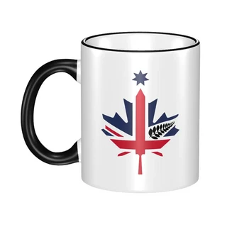 CANZUK ShieldSword 디자인 머그잔 참신 캐나다 메이플 리프 커피 컵 여성 남성을위한 생일 선물, 01 one size, 01 1