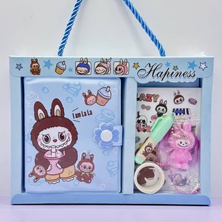 산리오 인기있는 캐릭터 선물용 쿠로미 시나모롤 마이멜로디 가득문구세트, 1개, 라부블루