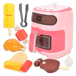 오즈토이 수증기가 나오는 스팀 쿠킹 에어프라이어, 핑크, 1세트