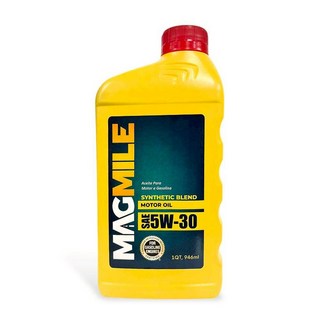MAGMILE合成混合機油5W-30，有效保護引擎，延長使用壽命, 946ml, 5w30, 1個