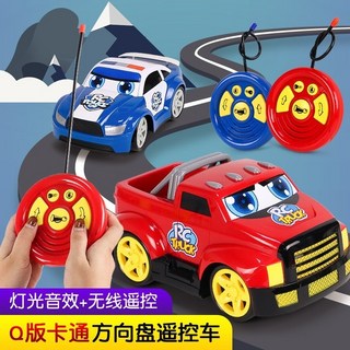 《翔翼玩具》遙控仿波利遙控車，遙控羅伊 遙控救護車 遙控車 POLI 卡通 超跑，安全標章合格, 1個, 仿波利/羅伊遙控車(隨機)11-1718