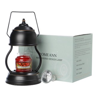 양키캔들 스몰 자 캔들 104 g + 로메안 미니워머 세트, 02 클린 코튼, 01 앤티크 블랙, 1개