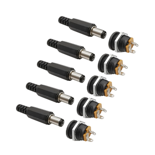 12V DC 전원 수 플러그 커넥터 전원 소켓 암 잭 패널 마운트 어댑터 5.5 2.1mm