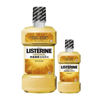 李施德霖漱口水經典原味750ml+250ml買大送小組 深層清潔 預防牙周問題, 1個, 1L