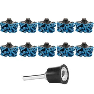 SI FANG 25mm 퀵 체인지 스트리핑 디스크 키트 패드 홀더 1개 포함) 간편하게 및 청소 페인트 녹 제거 홈, 04 11pcs, 04 11pcs