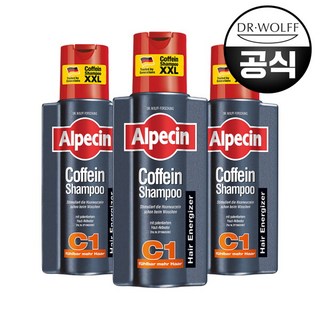 [알페신] 카페인 샴푸 C1 (모발 강화) 375ml X 3, 3개