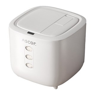 ASCOR. 米桶 儲米桶 18KG大容量密封米桶 寵物飼料桶, 白色, 1個