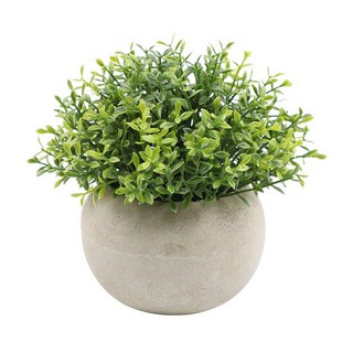 仿真植物盆栽 迷你盆栽 居家裝飾 辦公室擺設 綠色植物, Ｅ半圓幸運草 含盆栽 (W0300), 1個