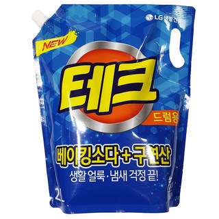 테크 베이킹소다 구연산 드럼용 액상세제 리필, 2L, 6개