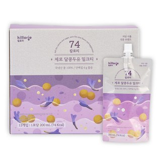 킬로리 제로달콩 두유 밀크티, 12개, 200ml
