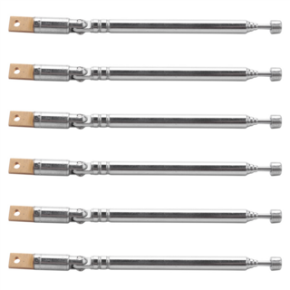 6 배 교체 25.4cm 10 인치 5 섹션 라디오 TV 용 망원경 안테나 공중, 은