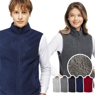[간단자수무료] 폴라폴리스 본딩 조끼 소프트웜 융털 조끼 베스트