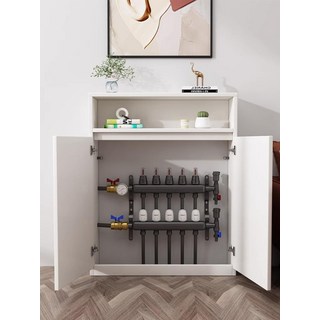 보일러 덮개 분배기장 인테리어 밸브 배관 난방 가림막 파이프 선반 화장실, 1개, 기본 색상