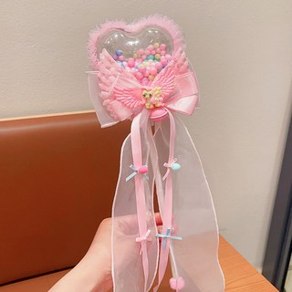 兒童卡通小馬寶莉魔法棒 小女孩超仙權杖 蝴蝶結仙女棒 公主角色扮演道具, 鈴鐺柔柔神杖, 1個