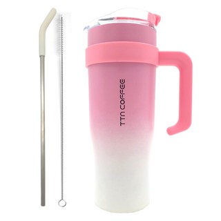 소하 이중진공 결로없는 1.25L 대용량 스텐 텀블러, 1개, 1250ml, 화이트핑크