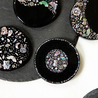 솜씨키트 전통 자개 손거울 만들기 DIY 키트, 자개손거울, UV레진+라이터+UV램프