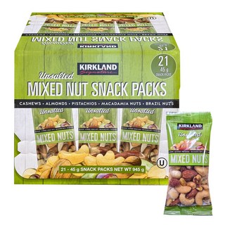 [진영쇼핑] 커클랜드 시그니처 무염 믹스넛 스낵팩, 1개