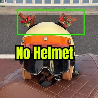 크리스마스 오토바이 헬멧 악세서리 뿔 플러시 순록 모자 액세서리, 6)picture style2