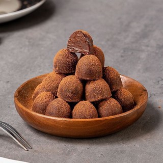 臺灣出貨 鬆露巧克力袋裝買一送一 高顔值零食 生日禮物 黑鬆露巧克力 獨立包裝 鬆露形巧克力, 1個, 10枚裝.