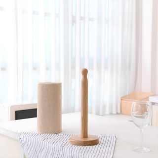 아이코닉하우스 하버 원목 키친타월 봉, 내추럴, 1개