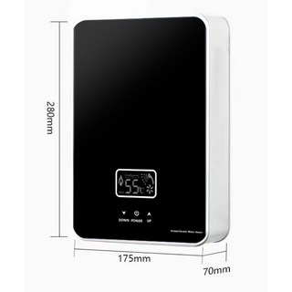 220V 瞬間熱水器 瞬熱水器 恆溫熱水器 2025卽熱式熱水器快速過水熱家用小型恆溫小功率電熱水器, 3500瓦黑色主機無配件