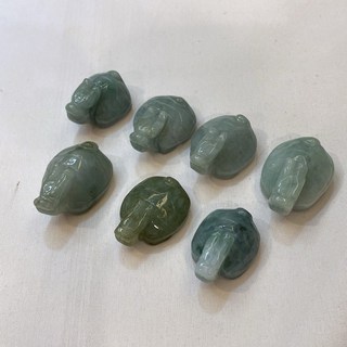 君遇 天然A貨翡翠 糯種油青小龍龜吊飾 小擺件 隨機出貨 吉祥平安