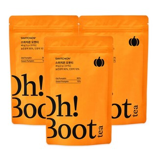 스위치온 오붓티 호박차 늙은호박 단호박 삼각티백, 3개, 20개입, 2g