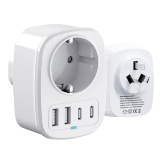 루루미 호주 뉴질랜드 여행용 돼지코 멀티 어댑터 c타입, 1개