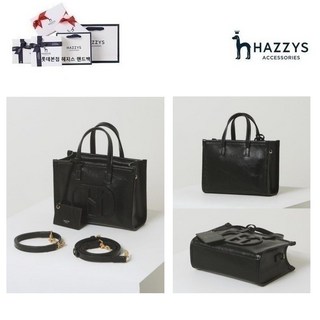 정품 헤지스 가방 토트백 여성 블랙 패치 소가죽 미니토트백S HIBA3E506BK 대학생가